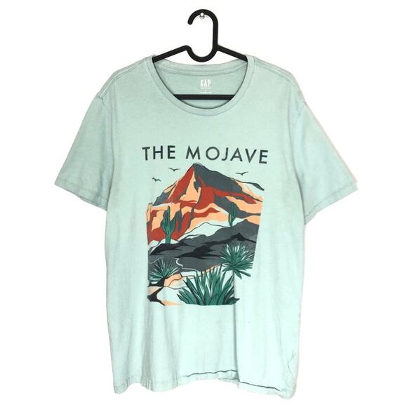 GAP Mojave Desert Graphic Tee Mint Distressed M - Picture 1 of 9